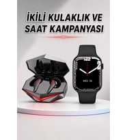 İkili Set Dev Kampanya Ucuz Kulaklık Ucuz Akıllı Saat Gürültü Önleyici Uzun Pil Ömrü