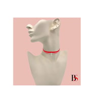 Pembe Kadife Kadın Yusufcuk Choker Kolye