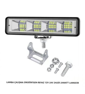 Onkar Çalışma Lambası 24 LED Dikdörtgen Beyaz 12V-24V