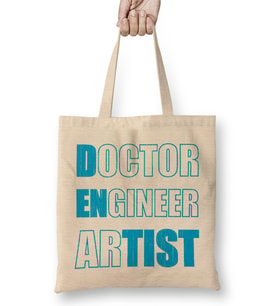 Doctor Engineer Artist Dentist 32 Bez Çanta Uzun Saplı