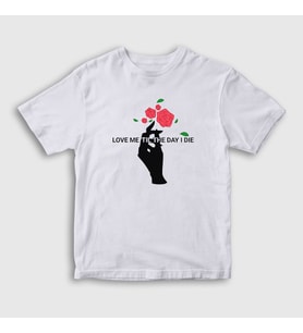 Presmono Unisex Çocuk Beyaz Rose 5 Seconds Of Summer T-Shirt 386709tt