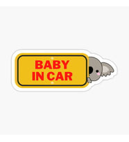 Arabada Bebek Var Sticker oto Yapıştırma Etiket 18cm MD23