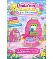 Linda'nın Güzellik Seti Sırt Çantası - Güzellik Setleri - Kuaför Oyuncak Seti - Makyaj Seti