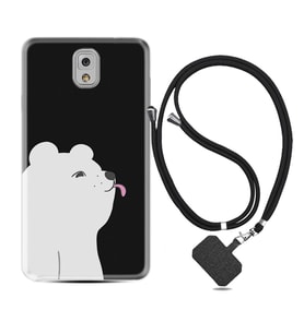 Samsung Note 3 4 5 8 9 20 Ultra 10 Lite Kılıf Boyun Askılı Silikon Panda Sevimli 1738