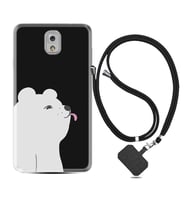 Samsung Note 3 4 5 8 9 20 Ultra 10 Lite Kılıf Boyun Askılı Silikon Panda Sevimli 1738