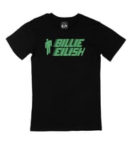 Billie Eilish Logo Tasarımlı Siyah Tişört