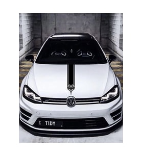 Oto Kaput Şerit Sticker Kılçık Tasarımlı Siyah 15*60 Cm
