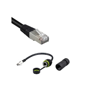 MN810XF Erkek–Dişi IP68 Su Geçirmez RJ45 Konnektör  Cat6 Kablolu Dış Mekân Ağ Bağlantısı