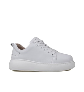 Trend Adımlar Beyaz Aura Kadın Hakiki Deri Sneaker
