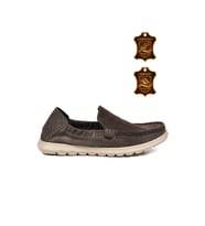 Voyager Antrasit Süet Erkek Hakiki Deri Smart Casual Loafer Ayakkabı Hafızalı Rahat Taban Sensitive M599 M