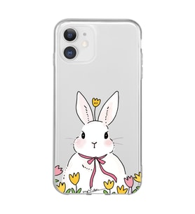 Iphone 11 Uyumlu Tavşan Tasarımlı Şeffaf Telefon Kılıfı