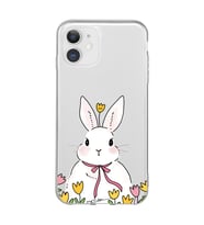 Iphone 11 Uyumlu Tavşan Tasarımlı Şeffaf Telefon Kılıfı