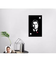 BK Gift Kişiye Özel Godfather Baba Tasarımlı Dekoratif Ahşap Siyah Çerçeveli Tablo-16