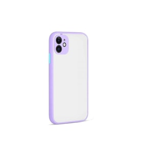 Apple İphone 12 Kılıf Montreal Silikon Kapak - Mor