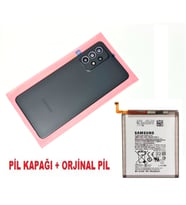 Samsung Galaxy A52 A525 Arka Pil Batarya Kapağı + PİL (Kamera Lensli) SİYAH