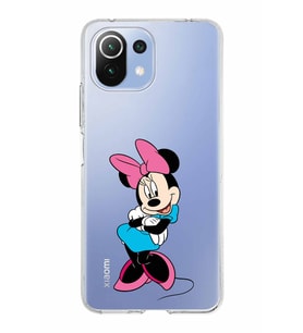 Xiaomi Mi 11 Lite Uyumlu Kapak Minnie Mouse Tasarımlı Şeffaf Silikon Kılıf