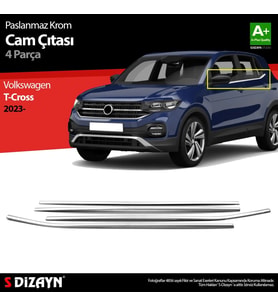 Drs Tuning T-Cross Krom Cam Çıtası 4 Prç 2023 Üzeri