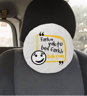 BK Gift Esprili Yuvarlak Araç Koltuk Yastığı-1