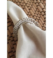 6 Adet Metal Wavy Gümüş Peçete Yüzüğü