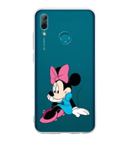Huawei P Smart 2019  Kamera korumalı Kapak Minnie Mouse Tasarımlı  Şeffaf Kılıf