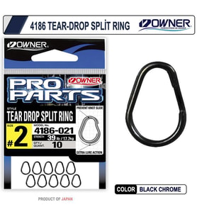 Owner 4186-011 Tear-Drop Split Ring - No 4