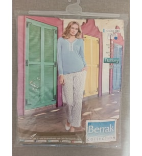 Berrak 587 Şık Kadın Pijama Takımı L Beden