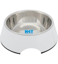 Trixie Köpek Mama ve Su Kabı, Melamin/Paslanmaz Çelik, 0.4lt/ø17cm, Beyaz