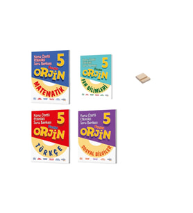 5. Sınıf Orjin Matematik Fen Türkçe ve Sosyal Konu Özetli Etkinlikli Soru Bankası 4lü Set