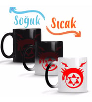 Full Metal Alchemist Ouroboros Sembol Sihirli Kupa Bardak Porselen