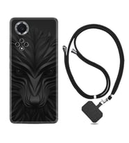 Huawei Nova Y70 Y90 Nova 9 SE  Kılıf Boyun Askılı Silikon Black Fox 1325