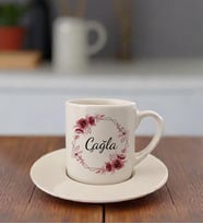 Kişiye Özel Türk Kahvesi Fincan Seti - Kişiselleştirilebilir