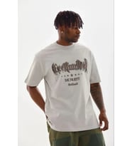 Erkek Baskılı T-Shirt Kısa Kol Bisiklet Yaka Regular Fit Rahat Kalıp Günlük Tişört - Gri