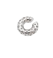 Earcuff Çelik Bombeli Yıldız Kıkırdak Küpe Gümüş Renk
