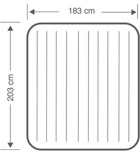 Intex Classic Downy Şişme Yatak - King - 183 X 203 X 22 Cm - Mavi