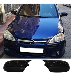 Opel Corsa C Batman Yarasa Ayna Kapağı Parlak Siyah ABS 2000 2001 2002 2003 2004 2005 2006