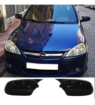 Opel Corsa C Batman Yarasa Ayna Kapağı Parlak Siyah ABS 2000 2001 2002 2003 2004 2005 2006