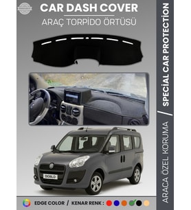FIAT DOBLO (2008-2013) DOUBLE EKRAN AIRBAGLİ Torpido Örtüsü Ön Göğüs Koruma Araca Özel Tam Uyum