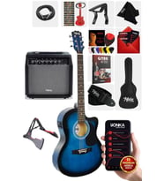 Midex RG-560BL-AMP Mavi Amfili Elektro Akustik Gitar Full Set
