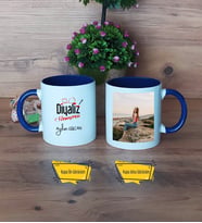 Diyaliz Hemşiresi Kupa Bardak Lacivert Fotoğraflı Tıp Bayramı Hediyesi Hemşireler Günü Hediyesi