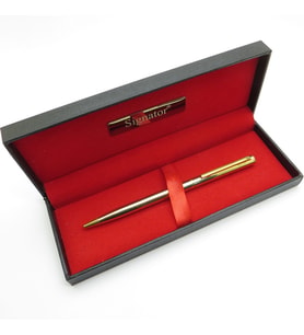 Signator® T616 Slim Gold Krom Tükenmez Kalem  İsme Özel Kalem  Hediyelik Kalem (Karışık)