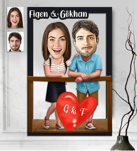 Kişiye Özel 3D  Ahşap Tablo Sevgililer Günü Hediyesi 30x40 -6