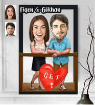 Kişiye Özel 3D  Ahşap Tablo Sevgililer Günü Hediyesi 30x40 -6