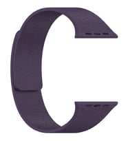 Apple Watch 10/11 42mm-38/40/41mm Kordon Kabartmalı Magetli Silikon Band 136 2/3 (Mor)