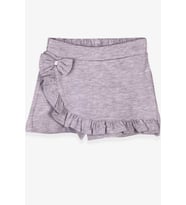 Breeze Kız Çocuk Etek Şort Fırfırlı Fiyonklu 1.5-5 Yaş, Gri