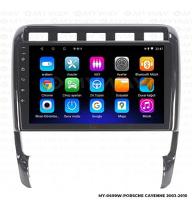 Porsche Cayenne 9 inç Android Navigasyon ve Multimedya Sistemi 2003-2010