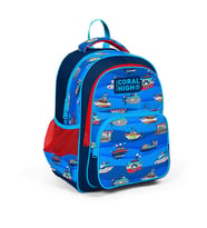 Coral High Kids Lacivert Mavi Gemi Desenli Üç Bölmeli Okul Sırt Çantası 14416
