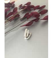 Kadın Gümüş Taşlı Halka Küpe