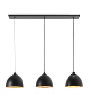 Rsylight Masa Üstü 3 lü Dekoratif Siyah Retro Metal Sarkıt Avize 100 cm