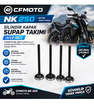 CF Moto NK 250 -SR 250 Subap Seti 2 Emme +2 Egzoz 4 Adet 2018-25 Arasmto