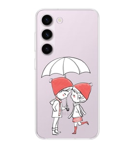 Samsung Galaxy S23 Plus Uyumlu Kamera korumalı Kapak Aşk Tasarımlı  Şeffaf Kılıf